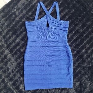 Colbalt blue body con dress